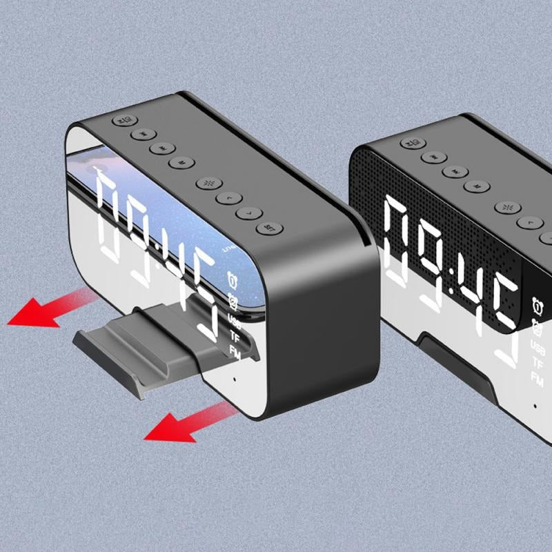 Alarm Clock Clock Wireless Bluetooth Speaker Mini Home Outdoor Card Subwoofer Computer Audio