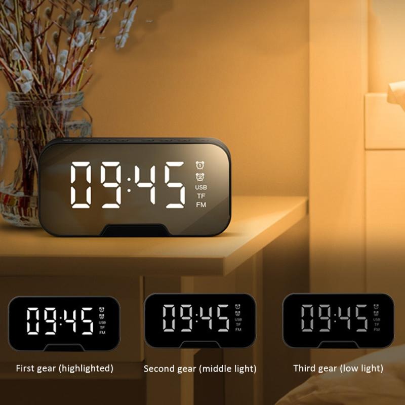 Alarm Clock Clock Wireless Bluetooth Speaker Mini Home Outdoor Card Subwoofer Computer Audio