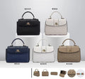 Textured Wave Flap Handbag